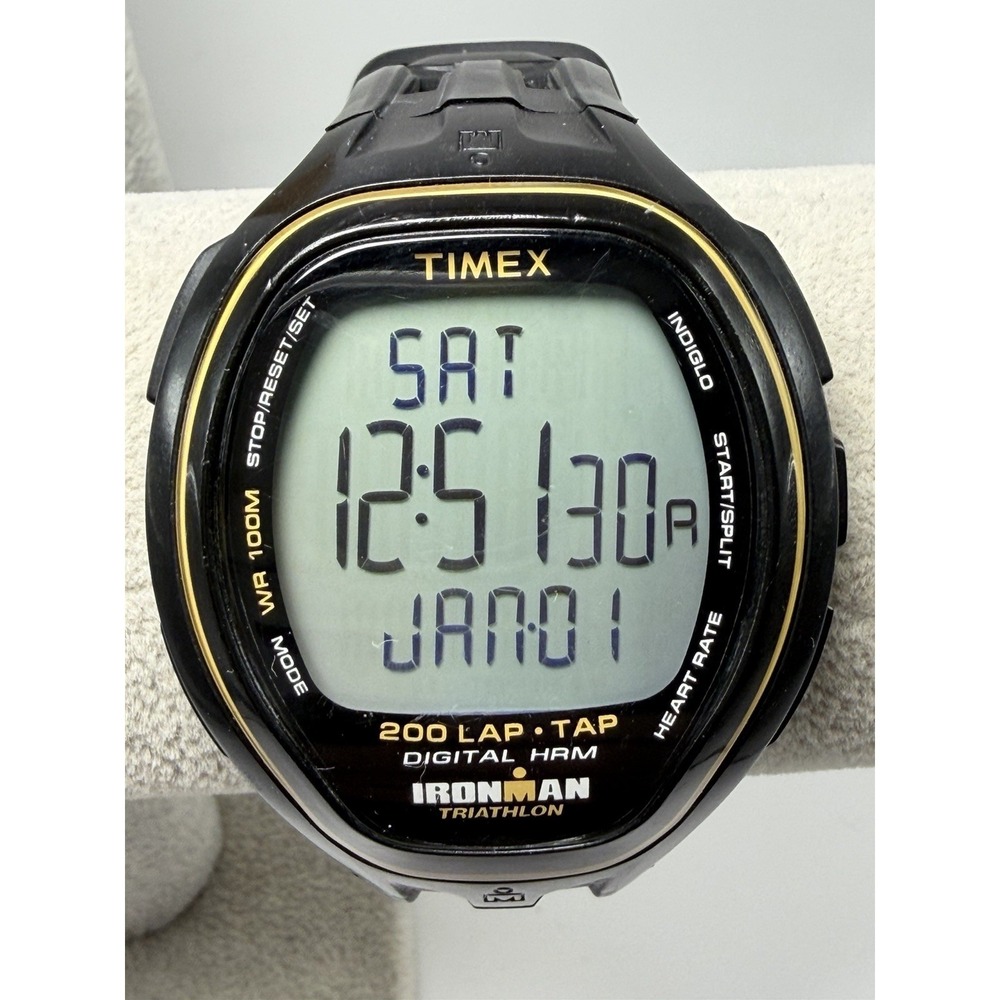 Timex M103 Ironman No Sensor Tap Technology 200 Lap New Battery 45MM 8.25"